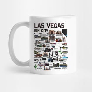 Las Vegas map Mug